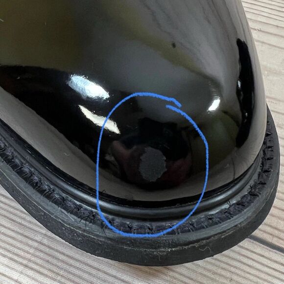 Bates Mens 11.5 D Black Oxfords Shoes High Gloss Lace Up Vibram Sole Duty Work - Picture 2 of 16